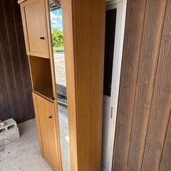 【中古】靴箱 シューズボックス 鏡付 引き取り限定の画像