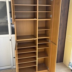 【中古】靴箱 シューズボックス 鏡付 引き取り限定の画像