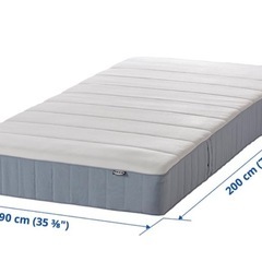 IKEA マットレス　シングル　ポケットコイルかためライトブルー　ヴェステロイの画像