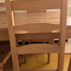【取引中】30日処分！IKEA◯JUKKMOKKダイニングテーブル&チェア4脚セットの画像