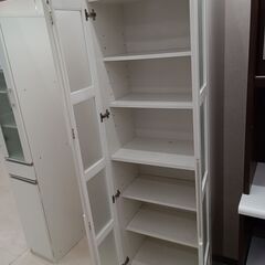 リユースのサカイ栃木店★ジモティ割あり★  収納棚 ホワイト W60×D40×H180 クリーニング済み TC9838の画像