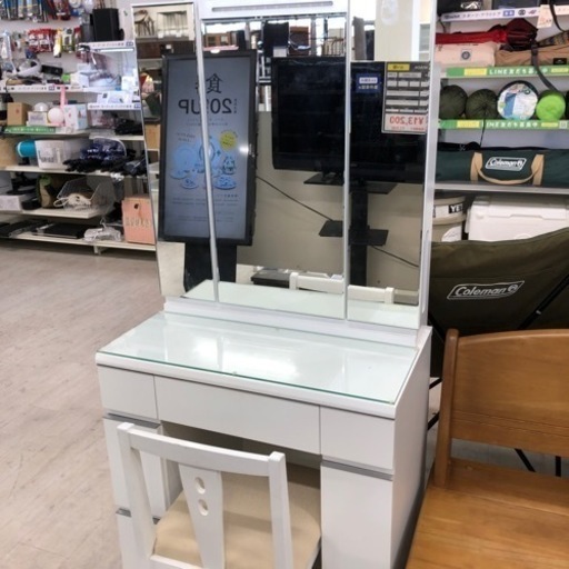 ドレッサースツール付きホワイト【トレファク堺福田店