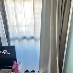 美品ニトリ 遮光カーテン＆レース　4枚セット100X178cmの画像