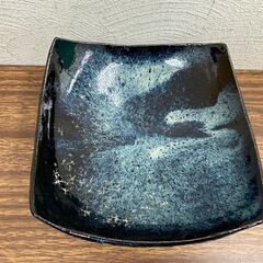 【お売りします】メーカー不明 和皿 和食器 角皿 盛皿 器 青系の画像