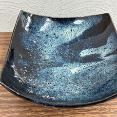【お売りします】メーカー不明 和皿 和食器 角皿 盛皿 器 青系の画像