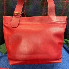 COACH オールドコーチ USA製 トートバッグ ショルダーバッグ 赤 本革 レザー トートバッグショルダーバッグ トートバッグの画像
