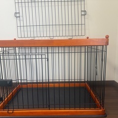 ATSU ペットケージ 犬 木製サークル ケージの画像