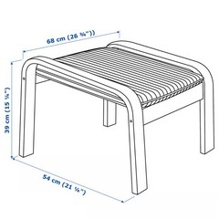 【フレームのみ】IKEA ポエング オットマン クッション別で購入する必要ありの画像