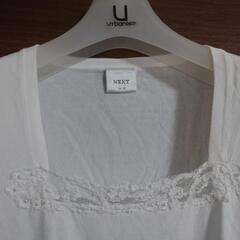 NEXT ホワイト レース装飾 短袖Tシャツ Ｍの画像