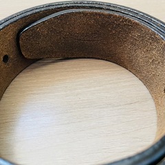 ブラックレザーベルト　幅:3.5cmの画像
