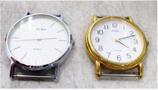 ALBA SEIKO　スタンダード　クオーツ　ウォッチ　2個セット　シルバーY101-8000　ゴールドY136-6A70　腕時計　アルバ　セイコー　現状渡し