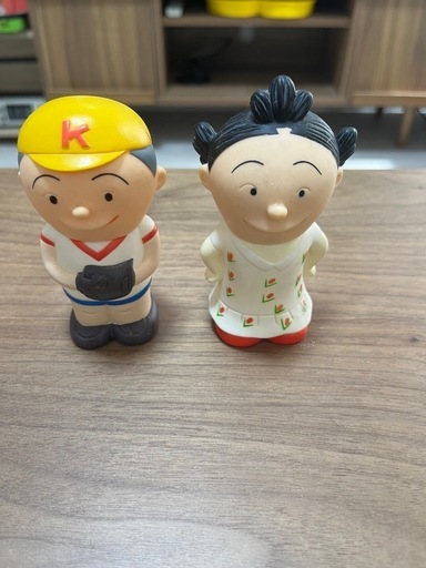 2コセット】サザエさんソフビ貯金箱昭和レトロ (いずみ) 落合の