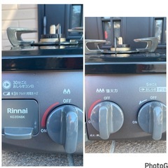 2024年製🌻KG35NBKR  リンナイ 都市ガス ガスコンロ Rinnai 2口 右強火力 幅約56cm(0721k)の画像