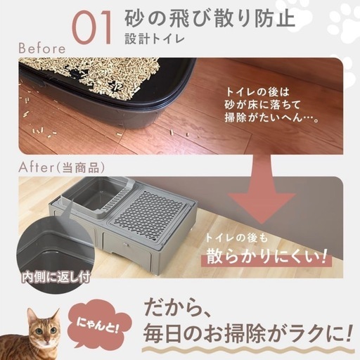 アイリスプラザ トイレ一体型キャットケージ3段