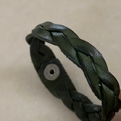 HATOHASI ハトハシ レザー ブレスレット 革製 モスグリーンの画像