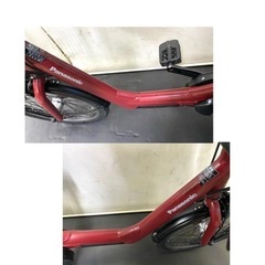 1年保証 送料無料 新品部品多数　パナソニック　20インチ　子供乗せ　赤色　電動アシスト自転車　g725の画像