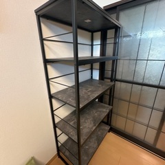 ニトリPCデスク×2  同シリーズラックの画像
