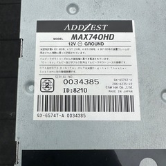 【格安必見！！】ADDZEST HDDナビ　MAX740HD ジャンク、動確済の画像