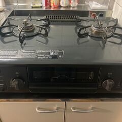 【中古】ガスコンロ 2口 チューブ付きの画像