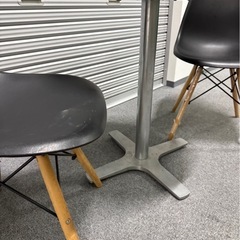 イームズ風チェア2脚　テーブル65cm セット　黒　カフェセットの画像