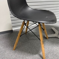 イームズ風チェア2脚　テーブル65cm セット　黒　カフェセットの画像