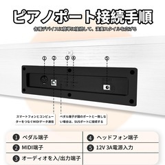 新品　電子ピアノ 88鍵盤 木製 ペダル付き スタンド一体型 初心者用の画像