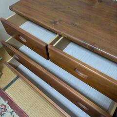 ローチェスト 洋服ダンス ブラウンの画像