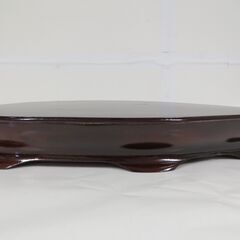 2枚あり 未使用品 木製 一枚板 飾り台 置台 ＃52-1 幅42cm×奥行25cm×高さ6cmの画像