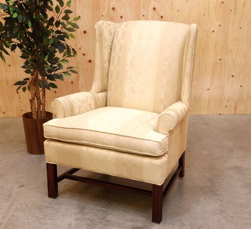 ≪yb1979ジ≫Thomasville/トーマスビル ファブリックソファ 幅約80.5㎝ 1人掛けソファ/ウイングバックソファ 中古家具/宮城県仙台市 70620-17