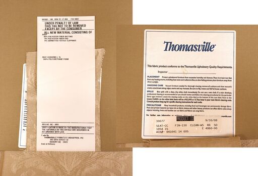 【東4/2】≪yb1979ジ≫Thomasville/トーマスビル ファブリックソファ 幅約80.5㎝ 1人掛けソファ/ウイングバック