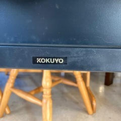 K2507-279 KOKUYO 学習机 長机 ホワイト 収納×3③ キズ汚れ有りの画像
