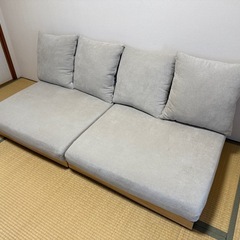 【ヘタレ感なし】木枠のフロアソファ ローソファの画像