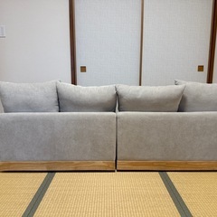 【ヘタレ感なし】木枠のフロアソファ ローソファの画像