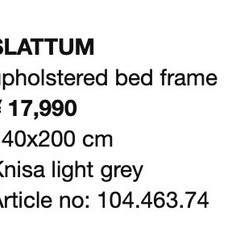 🛏【IKEA】ダブルベッド（140×200cm）フレーム＋マットレスセット｜元値47,980円の画像