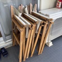 アウトドア　折り畳みガーデンチェア&テーブルの画像