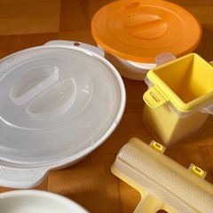 大きめ皿4枚電子レンジ調理器具の画像