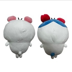 ちいかわ カニカチューシャＢＩＧぬいぐるみ　ちいかわ&ハチワレの画像
