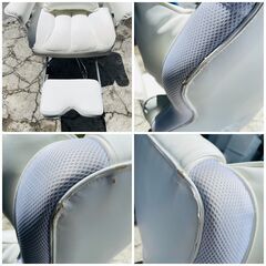 【❗️✨ホワイト×極厚クッション✨❗️】フットレスト付きゲーミングチェア長時間作業に最適✨簡易清掃済み❗️の画像