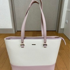 未使用品:これからの季節に トートバッグセット:ホワイト&ピンクの画像