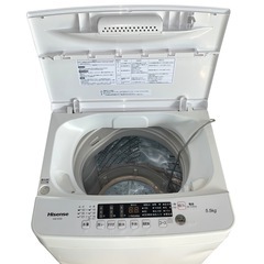 【ジ0721-29】 Hisense (ハイセンス) 2023年製 5.5kg 全自動洗濯機 HW-K55E 凹みあり 通電動作確認済みの画像