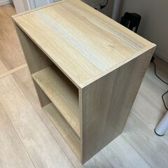 【2段カラーボックス】本棚や小物置きに！シンプルな木目調デザイン（味の素スタジアム付近）の画像