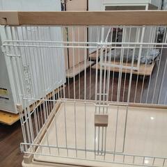 ★  ペットサークル  小型犬   ホワイト  木目調   フルオープン  💳自社配送時🌟代引き可💳※現金、クレジット、スマホ決済対応※  北九州店舗店頭販売のみ  の画像