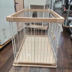 ★  ペットサークル  小型犬   ホワイト  木目調   フルオープン  💳自社配送時🌟代引き可💳※現金、クレジット、スマホ決済対応※  北九州店舗店頭販売のみ  の画像