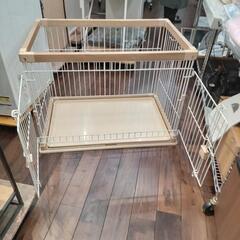 ★  ペットサークル  小型犬   ホワイト  木目調   フルオープン  💳自社配送時🌟代引き可💳※現金、クレジット、スマホ決済対応※  北九州店舗店頭販売のみ  の画像