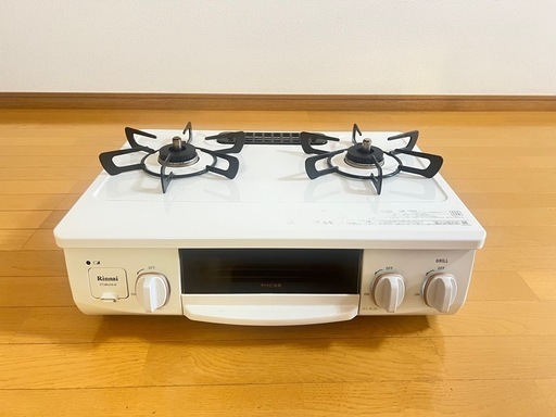 【美品】リンナイ ガステーブル（グリル付き）ET34NJH4-W