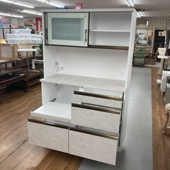 ジモティー限定価格！S735⭐ 三環ジャパン キッチンボード シェリル 幅119.5cm USED 綺麗の画像