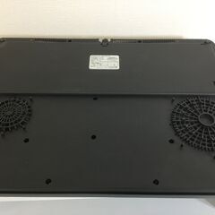 🍀【稼働美品】アイリスオーヤマ 2口 IHコンロ IHクッキングヒーター 1400W 100V 専用台「白」付  IHK-W12Bの画像