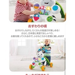 マテル Mattel フィッシャープライス　おして！しまうまくんのバイリンガル・ウォーカー 対象年齢：6ヶ月～3歳 DNY98の画像