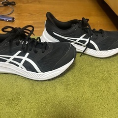 ASICS ブラック/ホワイト スニーカーの画像