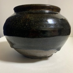 李朝 飴釉壺の画像